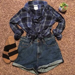 AE Boyfriend Plaid Button Up